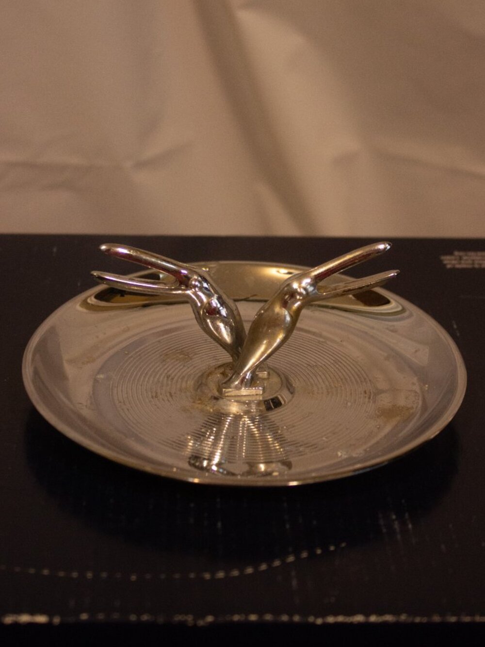 Vintage Hamilton Pelican Pincherette Chrome Ashtray – Mid Century Barware – Rare